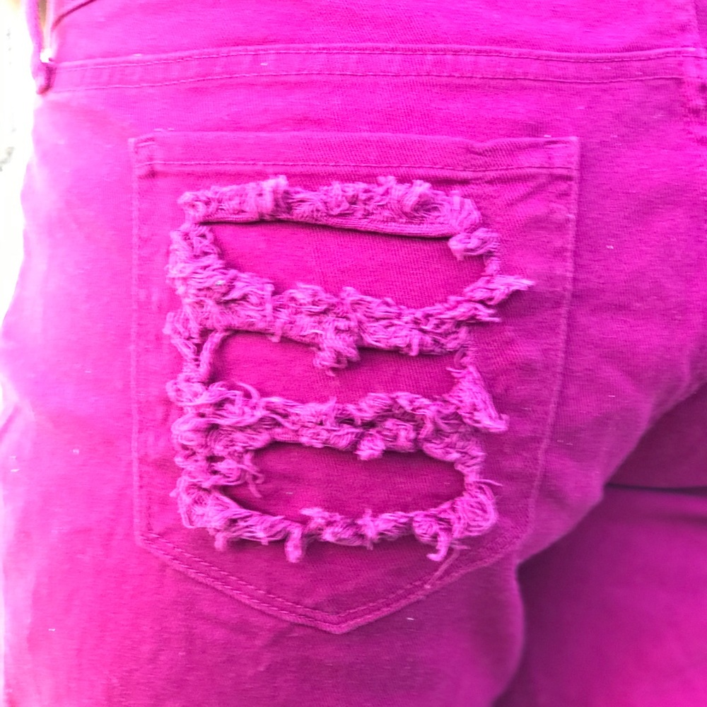 Distressed Jean shorts